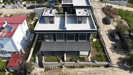 Meerblick, Erdgasbeheizt, 3+1 Doppelhaus-Sommervilla In Akarca, Seferihisar, Izmir