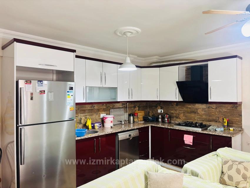2+1 Ground Floor Apartment With Glass Balcony In A Central Location In Bengiler, Seferihisar, Izmir