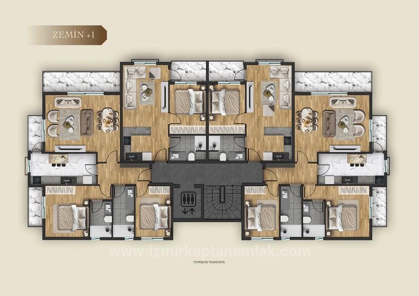 Opportunity For 1+1 / 2+1 Apartments From The Foundation In Çolak İbrahim Bey Neighborhood, Seferihisar, İzmir.