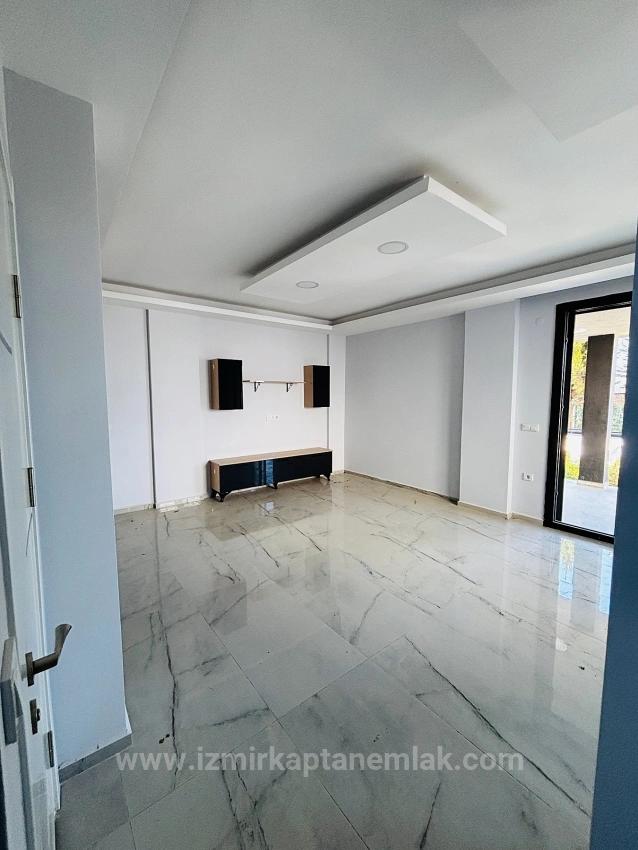 Sea View, Natural Gas Heated, 3+1 Semi-Detached Summer Villa In Akarca, Seferihisar, Izmir