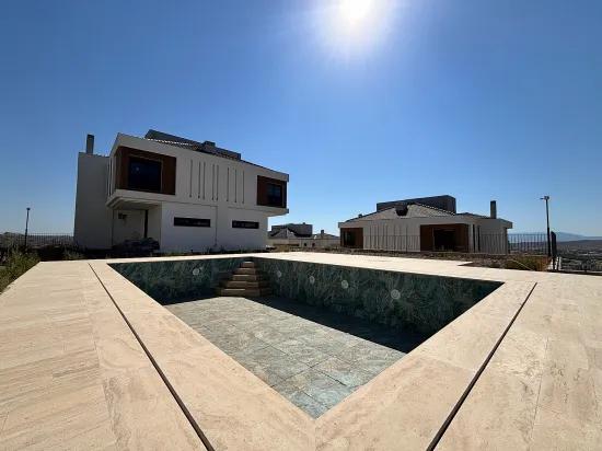 İzmir Seferihisar Sea View Pool Site Inside for sale Duplex Triplex Villa