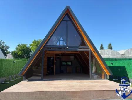 Triangular Bungolov House With Pool In 300 M2 Plot In Izmir Menderes Yeniköy