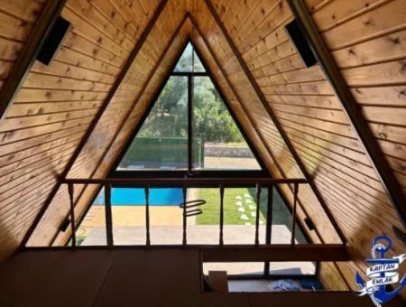 Triangular Bungolov House With Pool In 300 M2 Plot In Izmir Menderes Yeniköy