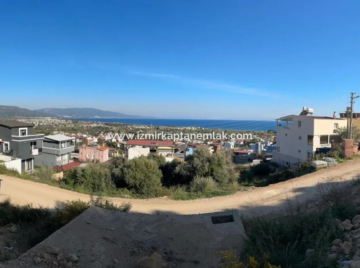 İzmir Seferihisar Doğanbeyde Komple Deniz Ve Doğa Manzaralı İkiz Villalık Arsa