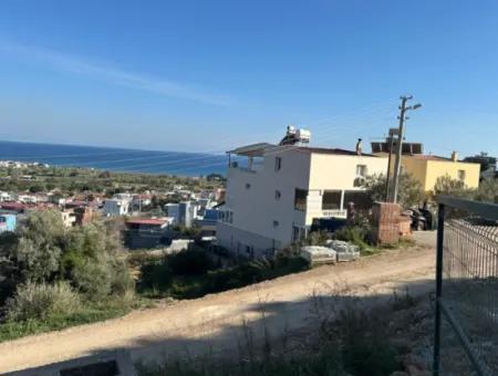 İzmir Seferihisar Doğanbeyde Komple Deniz Ve Doğa Manzaralı İkiz Villalık Arsa